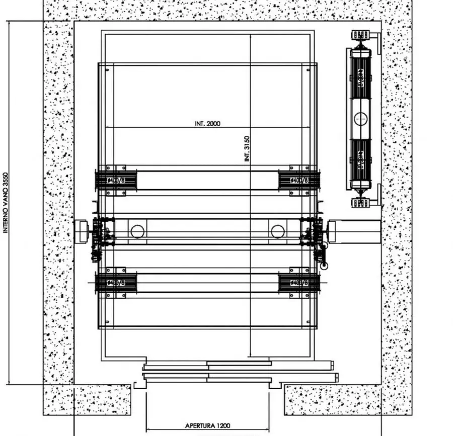 Pianta tipo: MRL ad anello 4.000 kg
